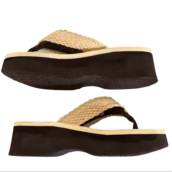 Corona Flip Flop Platform Thong Sandals Sz 9-9.5 - Picture 3 of 5